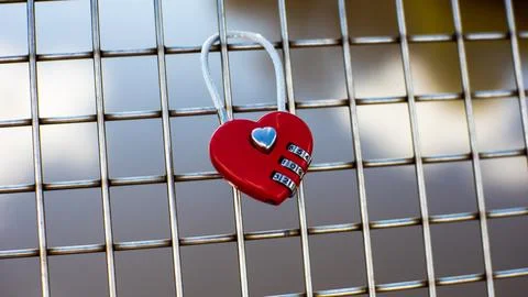 Single Padlock on Bridge Stock Photos