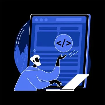 Single page application abstract concept vector illustration. Stock Illustration