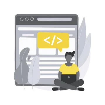 Single page application abstract concept vector illustration. Ilustração Stock