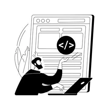 Single page application abstract concept vector illustration. Stock-Illustration