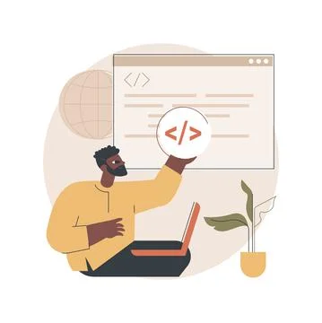 Single page application abstract concept vector illustration. イラスト素材