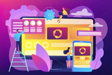 Single page application concept vector illustration. Stockillustratie