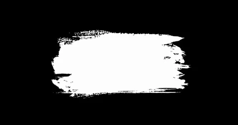 Single paint brush stroke black and white alpha background texture element Video stock 114760641