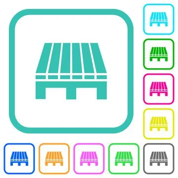 Single pallet vivid colored flat icons Stock Illustration