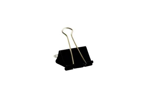 Single paper clips on white background. Stock-Fotos