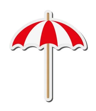 Single parasol icon Stock Illustration