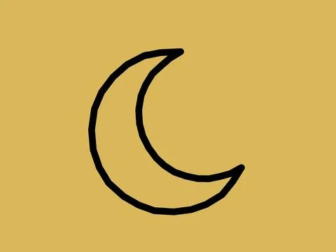 Single pattern background, crescent moon illustration 스톡 일러스트