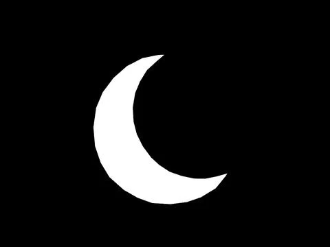 Single pattern background, crescent moon illustration Illustrazione stock