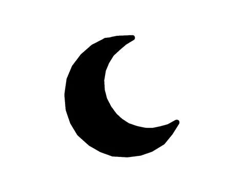 Single pattern background, crescent moon illustration Stock Illustration