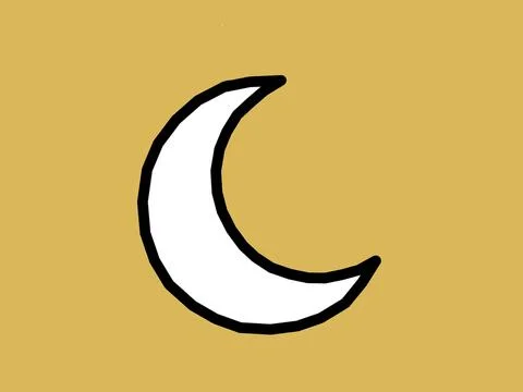 Single pattern background, crescent moon illustration Stock Illustration