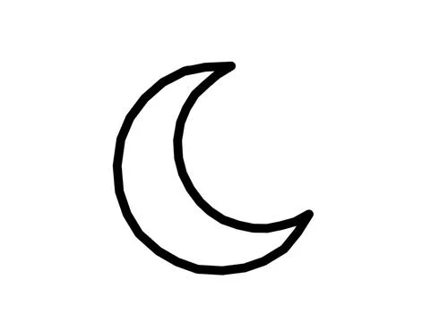 Single pattern background, crescent moon illustration Illustrazione stock