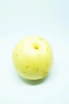 A Single Pear on White Background Stock Photos