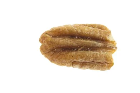 Single pecan closeup Foto stock