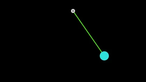 Single pendulum swinging periodically Stock Footage 261145108