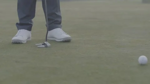 Single person playing a round of golf Stock Footage 147514368