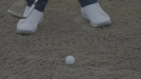 Single person playing a round of golf Stock Footage 147515378