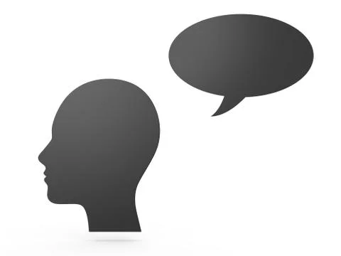 Single person talking Stock Illustration