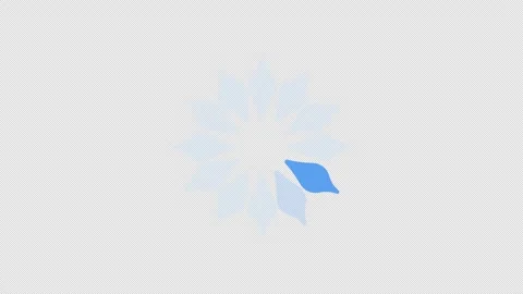 Single petal highlighting flower shape loading icon animation Vídeos de archivo 321301613