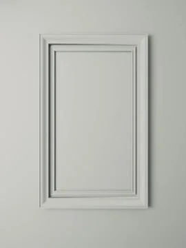 Single picture frame realistic 3D rendering Stock Illustration