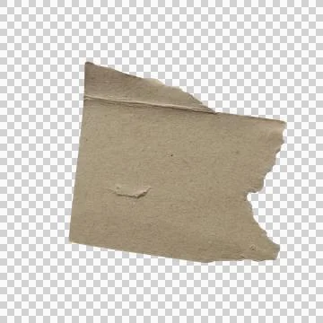 A single piece of torn brown cardboard paper with rough ripped edges Фото
