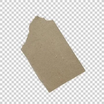 Single piece of torn brown paper scrap with rough edges Foto stock