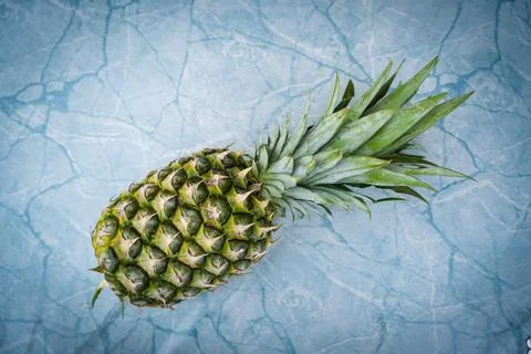 Single Pineapple Isolated  Tropical Fruit Product Shot.. Stock Photos