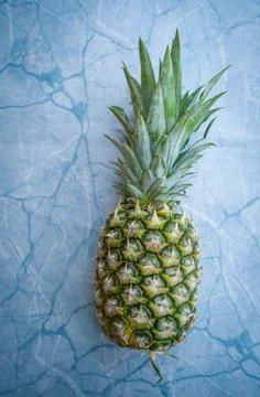 Single Pineapple Isolated  Tropical Fruit Product Shot.. Stock Photos