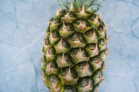 Single Pineapple Isolated  Tropical Fruit Product Shot.. Stock Photos
