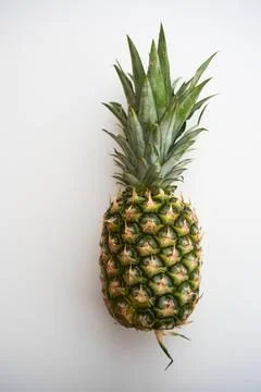 Single Pineapple Isolated  Tropical Fruit Product Shot.. Stock Photos
