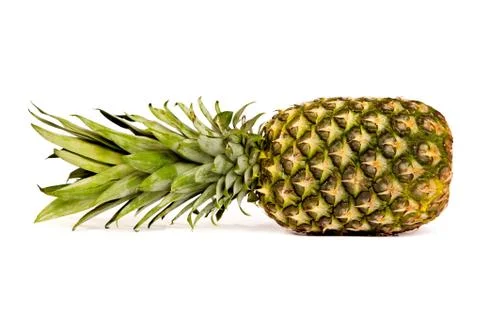Single pineapple isolated on white Stock Photos