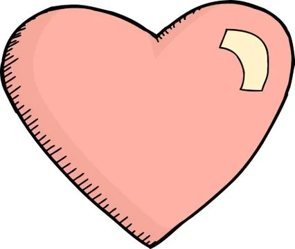 Single pink heart Stock Illustration