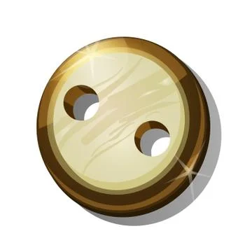 Single plastic cloth button isolated on a white background. Tools and materials Stock Illustration