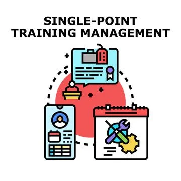 Single point training management system concept illustration Stock Illustration
