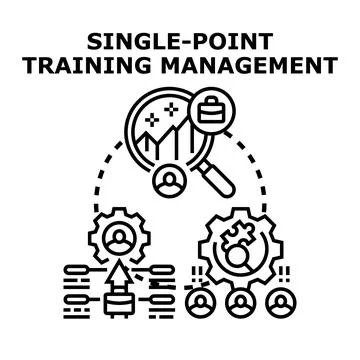 Single point training management system developing skills 库存插图
