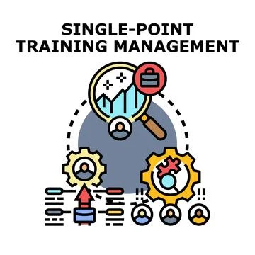 Single point training management system developing skills Illustrazione stock