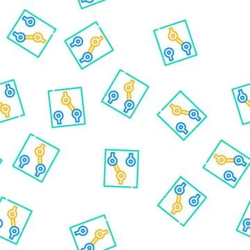 Single pole double throw electric switch vector seamless pattern Stock Illustration