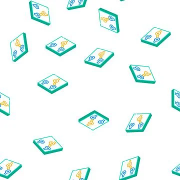 Single pole double throw electric switch isometric icon seamless pattern Stock Illustration
