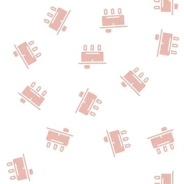 Single pole double throw electrical switch glyph vector seamless pattern Stock Illustration