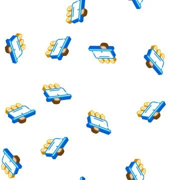 Single pole double throw electrical switch isometric icon seamless pattern Illustrazione stock