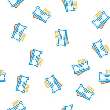 Single pole single throw switch vector seamless pattern Stock Illustration
