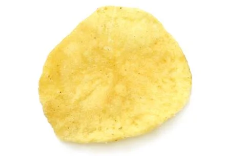Single potato chip close-up Stock Photos