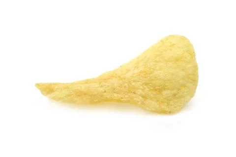 Single potato chip close-up Stock Photos
