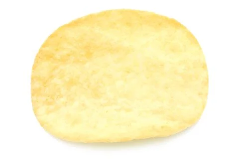 Single potato chip close-up Foto stock
