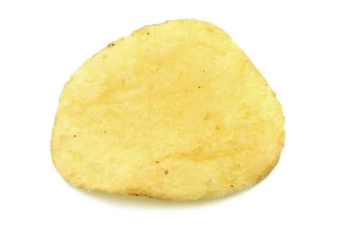 Single potato chip close-up Stock Photos