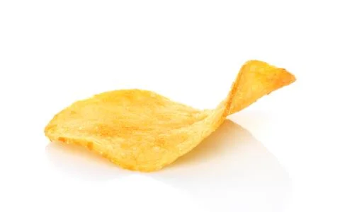 Single potato chip. Stock Photos