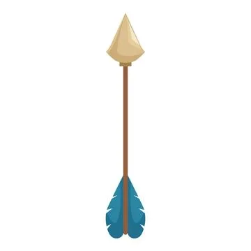 Single primitive hunting arrow pointing upwards Stock Illustration
