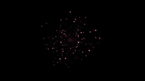 Single Purple Firework Explosion on black, green screen and black background Stock Footage 1050597