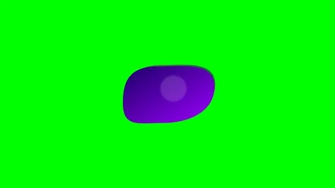 A single purple organic blob centered against a vibrant green screen backgrou Stock Footage 341839271