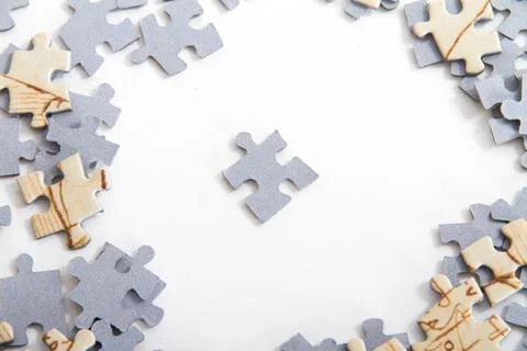 Single puzzle piece Stock-Fotos