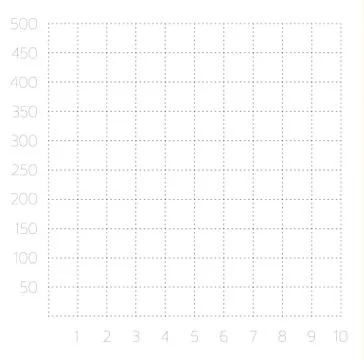 Single quadrant cartesian grid Stock Illustration